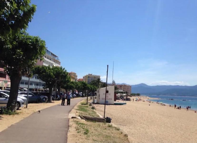 Ajaccio Magnifique T2 37M2 Centre Ville Vue Mer Au Bord De La Plage Neuf 4 Couchages Balcon Parking Prive Ferme Clim Wifi エクステリア 写真